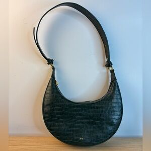 JW PEI Carly Saddle Bag in Dark Green Croc. LIKE NEW!
